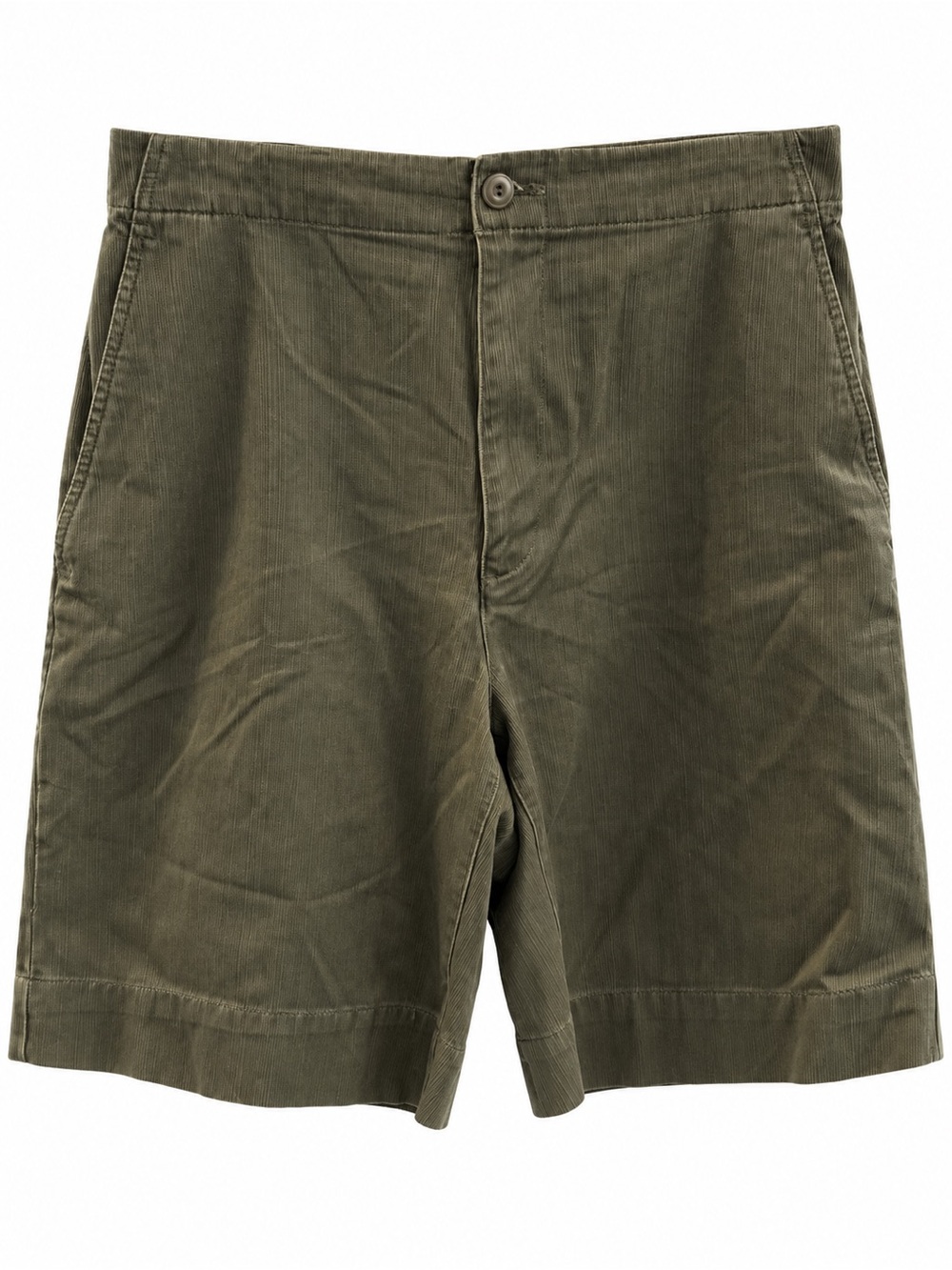 Gap Khakis Men’s Olive Corduroy Buckle Tab Shorts Size 36 - Picture 3 of 4